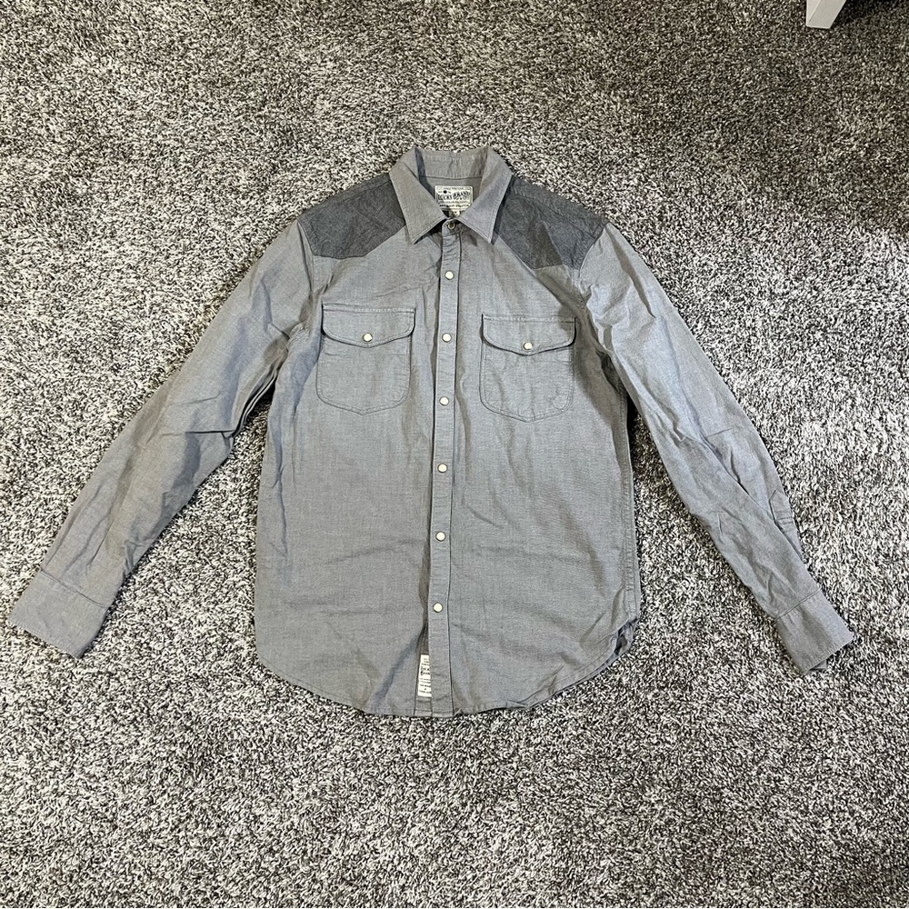 Lucky Brand Western Men's Gray Shirt